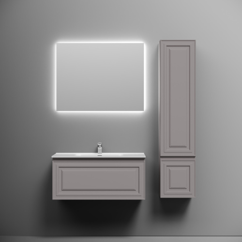 Тумба под раковину Sancos Very VR90SM 90х40 подвесная цвет серый - фото 2